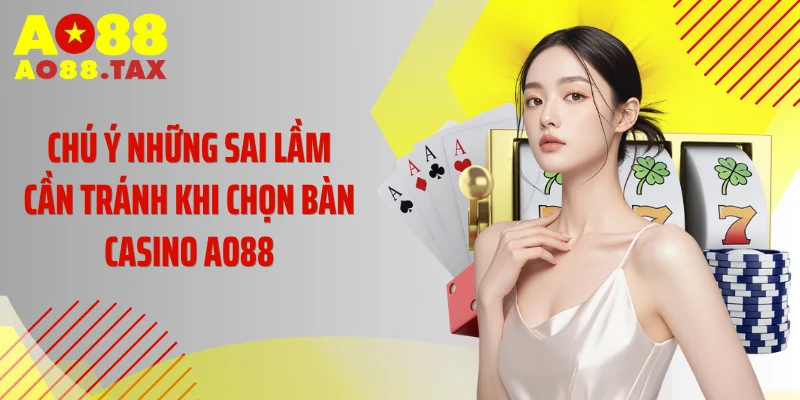 Chú ý những sai lầm cần tránh khi chọn bàn casino AO88